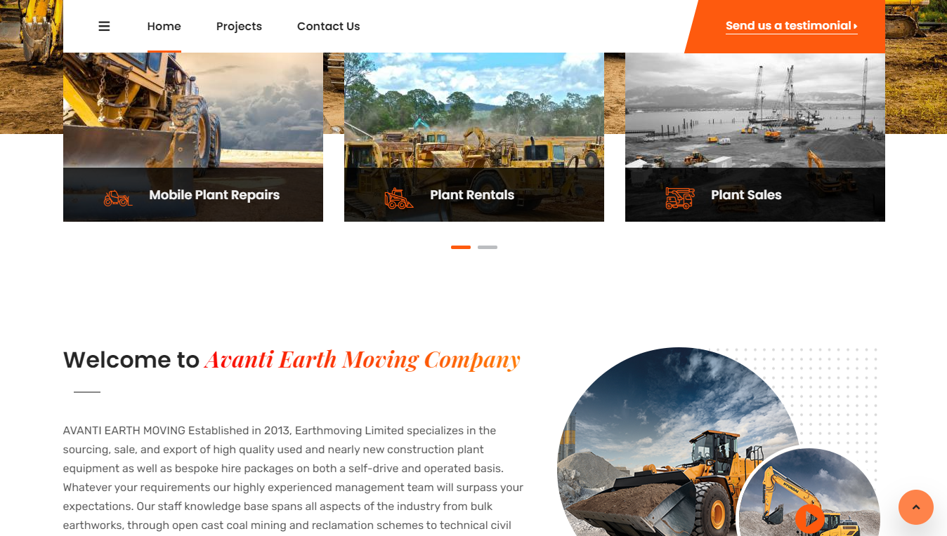 Avanti Earth Moving Projects